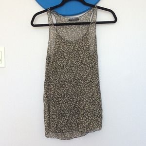 Brandy! Floral! Semi-Sheer tank top!