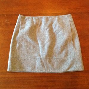 J. Crew Grey Wool Mini Skirt