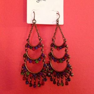 Colorful dangly earrings!