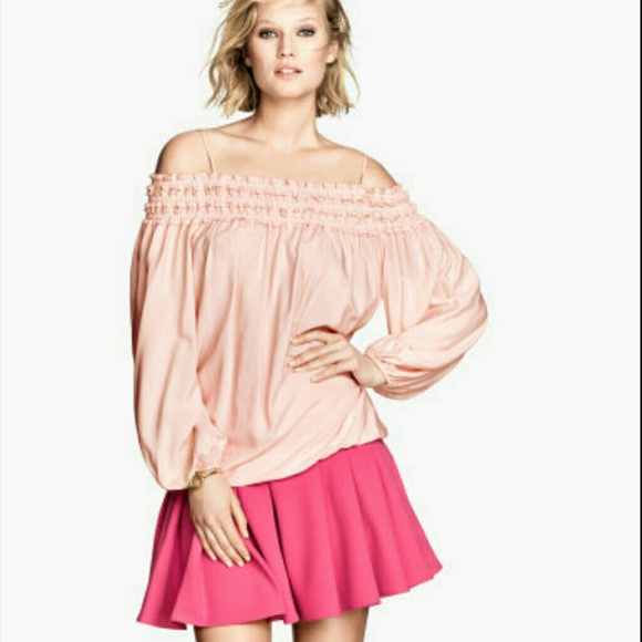 Blush/Pale Pink Off Shoulder Top - Picture 2 of 2