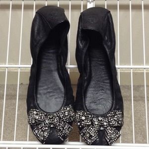 Tory burch jeweled flats