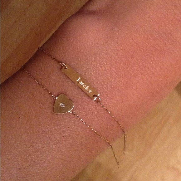 Solid 14k gold diamond  bracelets reserved arl373
