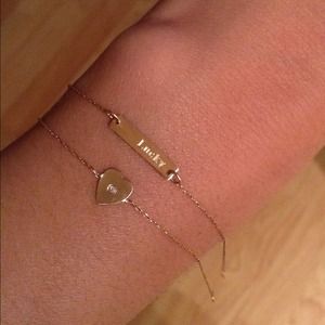 Solid 14k gold diamond  bracelets reserved arl373