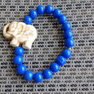 Blue Pearls With Elephant