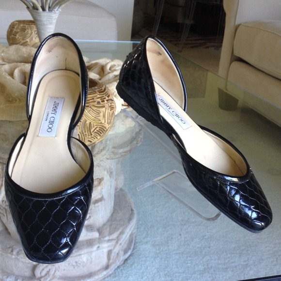 Jimmy Choo black patent flats 37