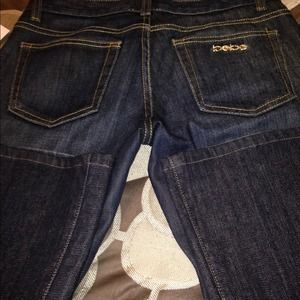 Carmen BEBE Rivet Dark denim with gold bebe plate