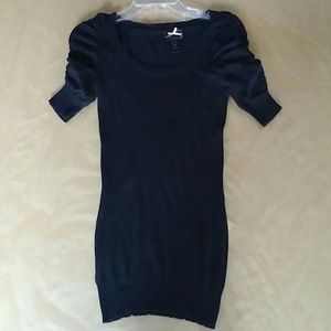 Black Ruched Sleeve Top