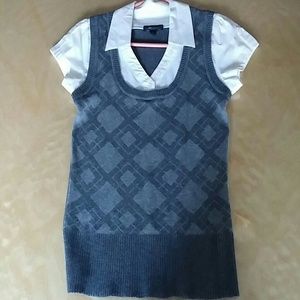 Built in Vest &Button Up Top