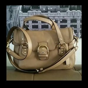 Authentic💚Coach Campbell leather small satchel👜
