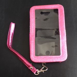 iPhone wallet wristlet📱NWOT hot pink💋