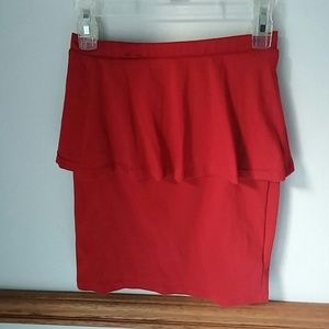 Peplum Mini Skirt