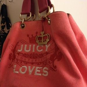 Pink terry cloth juicy purse