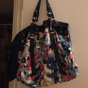 Blue pink floral Juicy couture tote