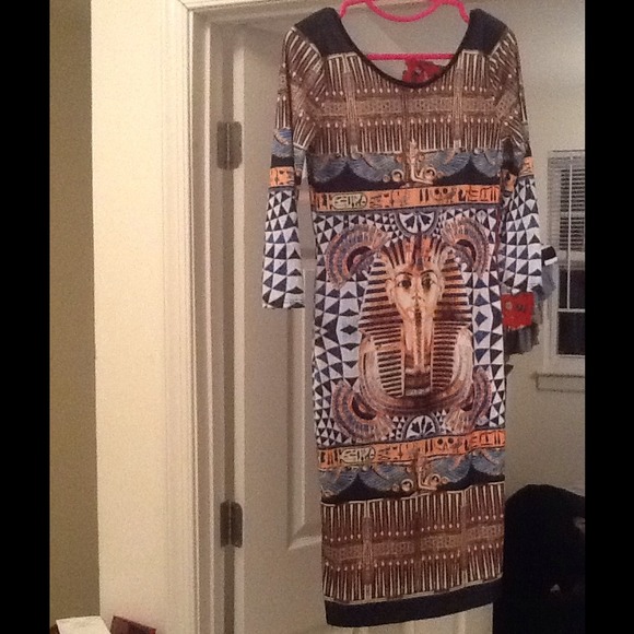 Egyptian print dress