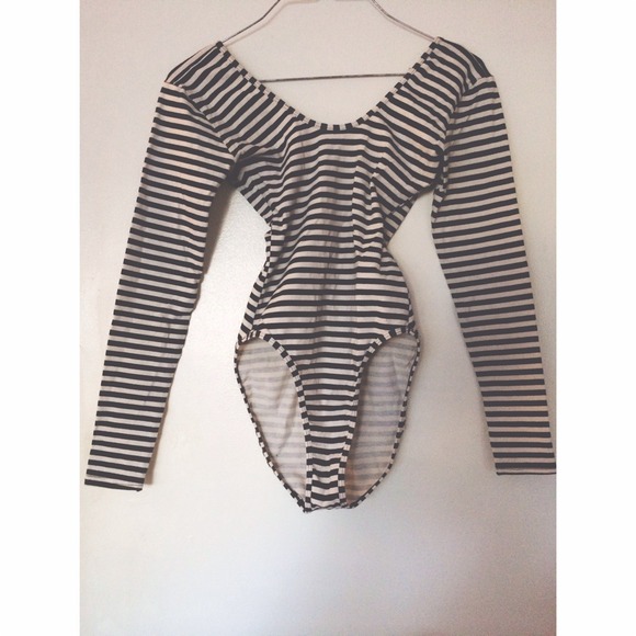 American Apparel striped body suit