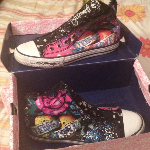 Ed hardy sneakers. Fair shape.