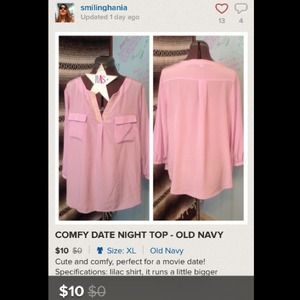 COMFY DATE NIGHT TOP - OLD NAVY / EXTRA PICTURES