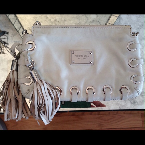 MICHAEL Michael Kors Handbags - Michael Kors Small White Leather Bag
