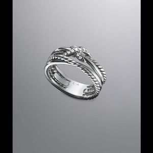 David Yurman X Crossover Ring with Diamonds