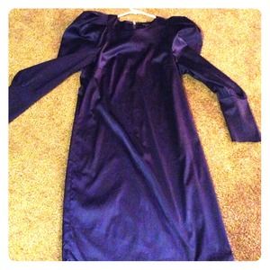 Purple - puff sleeve - party dress
