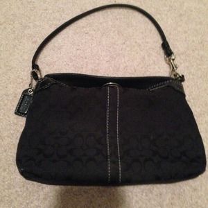 Coach Wristlet in Signature Black/Black