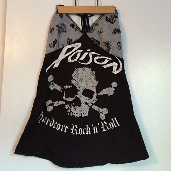 Handmade Poison halter from concert tee.