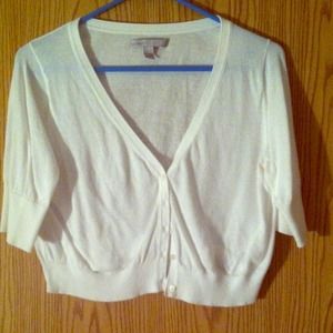 Old navy half cardi in white