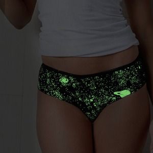 Glow in the dark galaxy panties