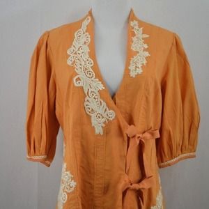 Anthropologie C Keer wrap top, size 14