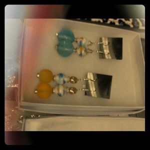 Handcrafted turquoise Sterling silver earrings