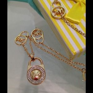 Micheal kors Gold long diamond necklace