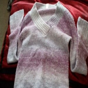 Pink/purple ombre/color block sweater