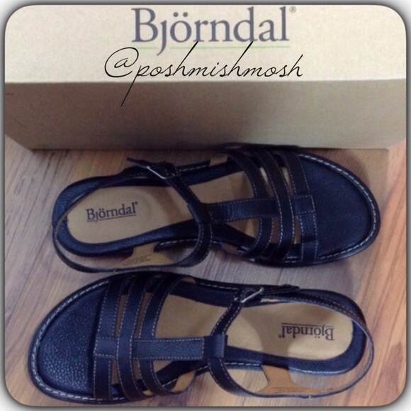 Bjorndal Shoes Bjorndal Black Leather Sandal Poshmark
