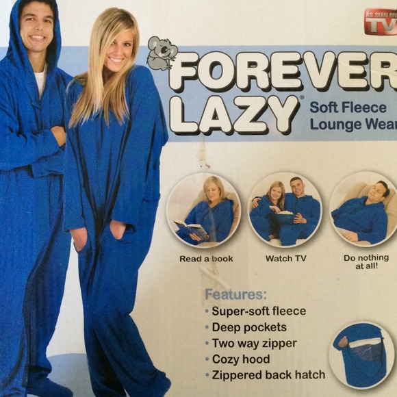 Blue Fleece Onesie Jumpsuit