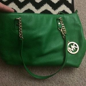 Michael Kors green purse ((authentic))