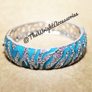 Blue Tiger Stripe Bangle