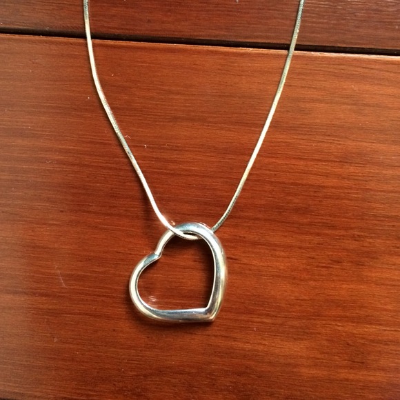 Sterling silver heart necklace