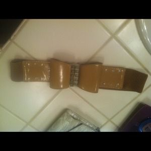 Vintage S &P tan elastic belt now