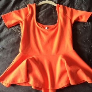 Orange peplum top!