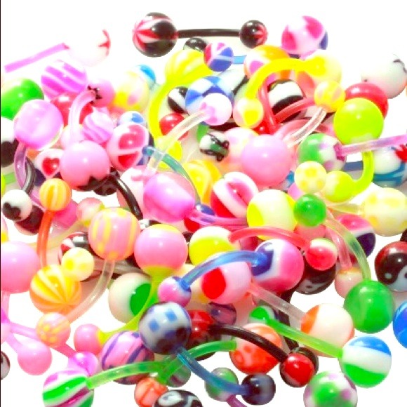 Flexible belly button rings $4 for one 2 for $6