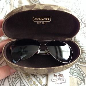 Coach Kristina Polarized Aviator Sunglasses