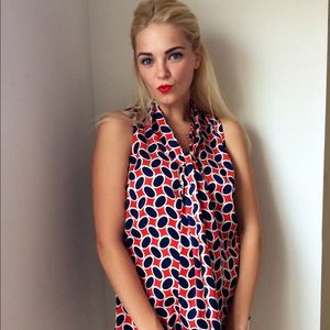 Vintage Disco Diva Sleeveless Blouse