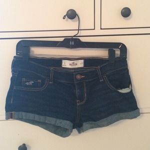 Hollister dark wash shorts
