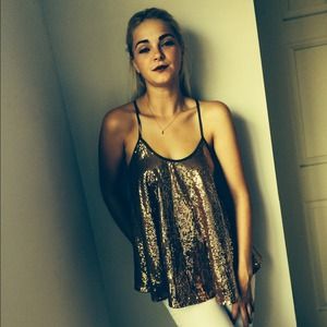 Vintage Sequin Party Girl Tank