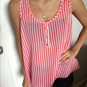 Sheer striped top!