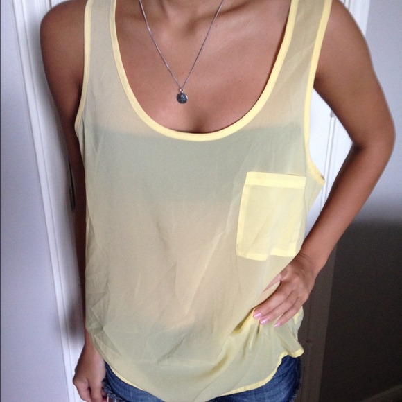 Sheer yellow top!