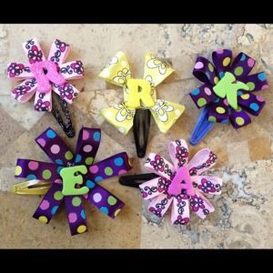 Letter Hair Clips