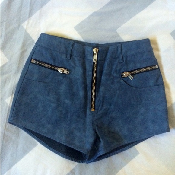 UNIF high waisted Axl shorts indigo