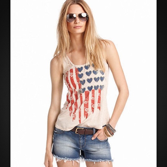 american rag Tops - Flag tank 🇺🇸❤️🌟💙