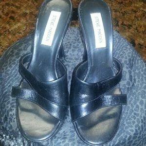 Steve Madden Size 7.5 Medium black platform
